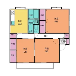 グレイスタウンII A【2階】の間取り