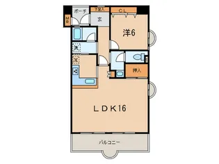 ペンコート芦屋【3階】の間取り