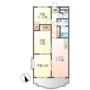 プラティークB【1階】の間取り