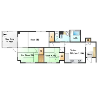 井上マンション【1階】の間取り