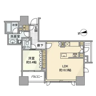 クラッシィハウス大手町ザ・スイート【8階】の間取り