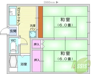 コーポまいん【2階】の間取り