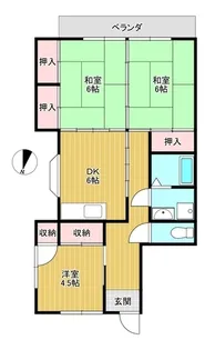 新潟県五泉市緑町【アパート】の間取り