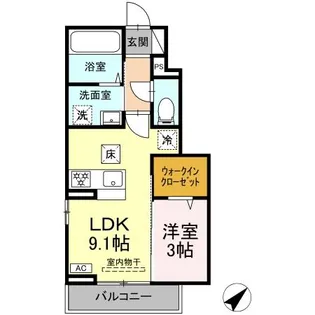 コーポTMT【1階】の間取り