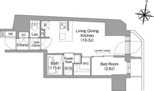 コンフォリア南品川【5階】の間取り