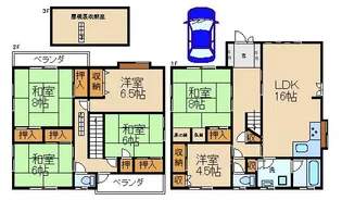 大阪府寝屋川市豊野町【一戸建】の間取り