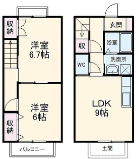 静岡県浜松市中央区有玉台3【一戸建】の間取り