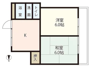 アップル比治山【3階】の間取り