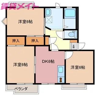 ジュノン藤ヶ丘 A棟【2階】の間取り