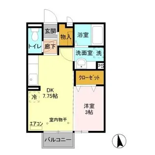 フォンティーヌ結城 A【1階】の間取り