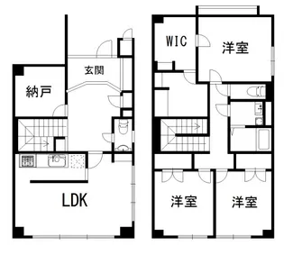 兵庫県芦屋市山芦屋町【マンション】の間取り