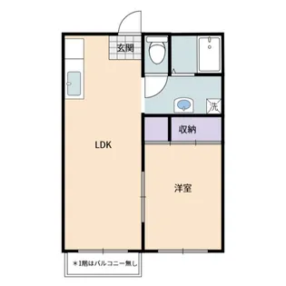 ゆぁパレス C棟101【1階】の間取り