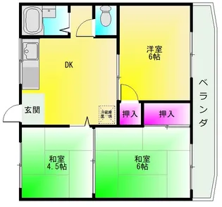 宮脇ハイツ【1階】の間取り