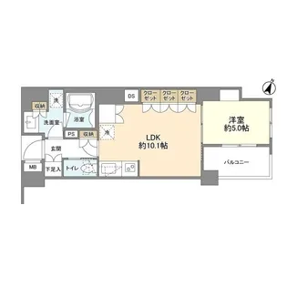 東京都新宿区払方町【マンション】の間取り