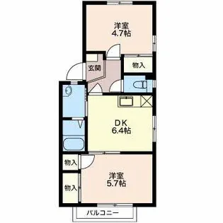 ボナール上島A【2階】の間取り