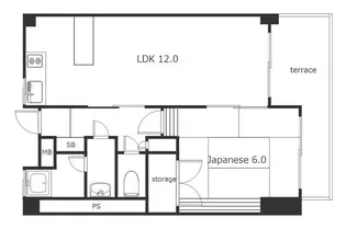 ロジェ露橋【1階】の間取り