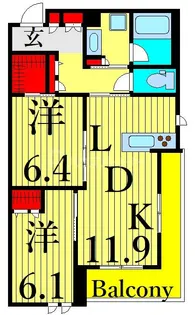 ヴィラ コルザ【2階】の間取り