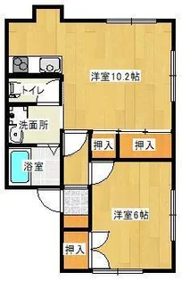 山形県山形市桜田西1【アパート】の間取り