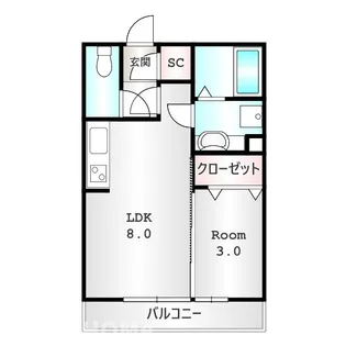 群馬県高崎市日高町【マンション】の間取り