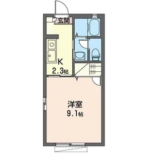 ミナミハイツフラワー【2階】の間取り