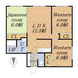北海道札幌市北区北十六条西3【マンション】の間取り