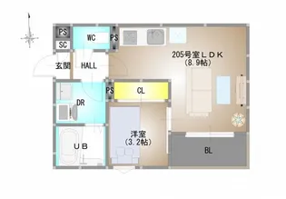 REGALEST 下伊福本町IV【2階】の間取り