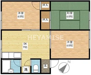 サニーハイツ山口【1階】の間取り