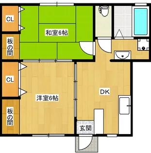 福島県郡山市富田東5【アパート】の間取り