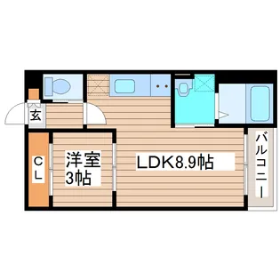 LEXT五十人町【3階】の間取り