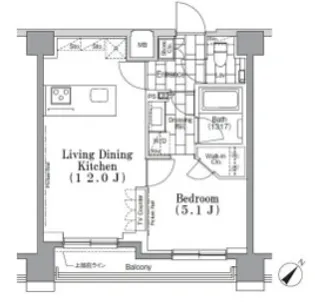 東京都中央区月島4【マンション】の間取り