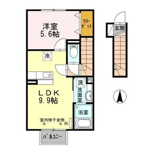 1LDKの間取り画像