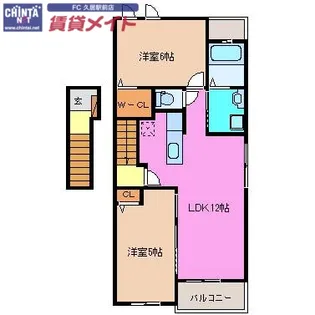 フローラ I【2階】の間取り