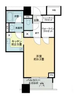 東京都文京区本駒込1【マンション】の間取り