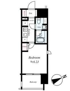 シーフォレシティ芝浦【9階】の間取り