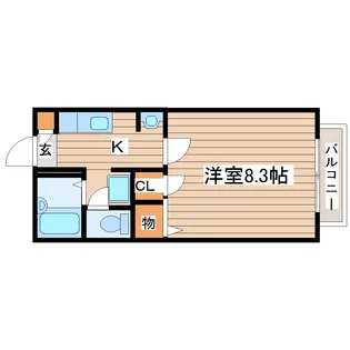 ボヌール【1階】の間取り