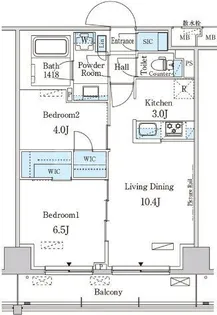 パークアクシス赤羽南【10階】の間取り