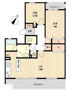 セレーノ大宮A棟【2階】の間取り