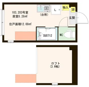 ハーモニーテラス泉町【1階】の間取り