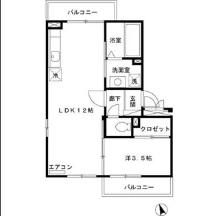 東京都練馬区桜台6【アパート】の間取り