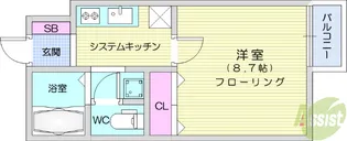 カーサプリメーラ【3階】の間取り