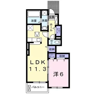 ベル・メゾン【1階】の間取り