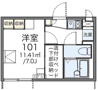 神奈川県川崎市多摩区西生田4【アパート】の間取り