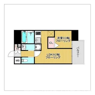 オープンレジデンシア高宮アベニュー【8階】の間取り