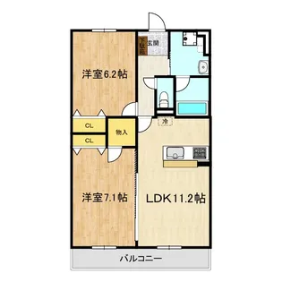 シンクロニシティ武蔵野【2階】の間取り