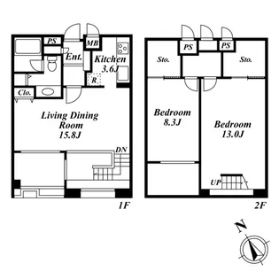 ミリアレジデンス乃木坂【1階】の間取り