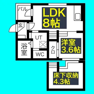 カーネルビレッジ【1階】の間取り