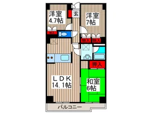 伊奈OCマンション【2階】の間取り