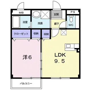 サニー ヴィオラ【1階】の間取り