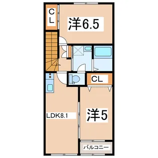 福島県郡山市麓山2【アパート】の間取り
