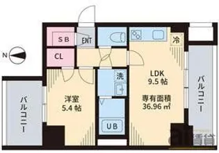 東京都国立市東1【マンション】の間取り